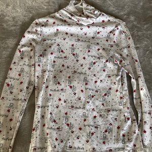 White Christmas santa slay turtleneck long sleeve